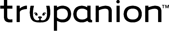 The word "Trupanion" with a stylized, playful animal face integrated into the "p" and "a."